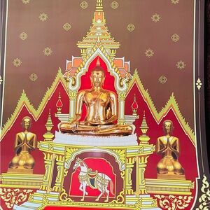 Solid Gold Buddha-print poster-BangkokThailand-Guinness world record-Blessings